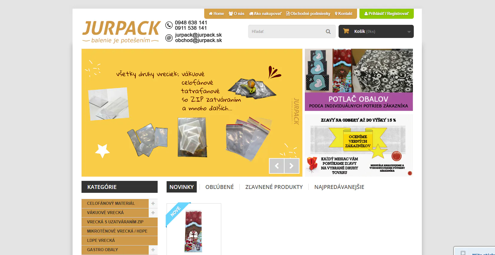 Jurpack.sk – predaj obalov a obalových materiálov