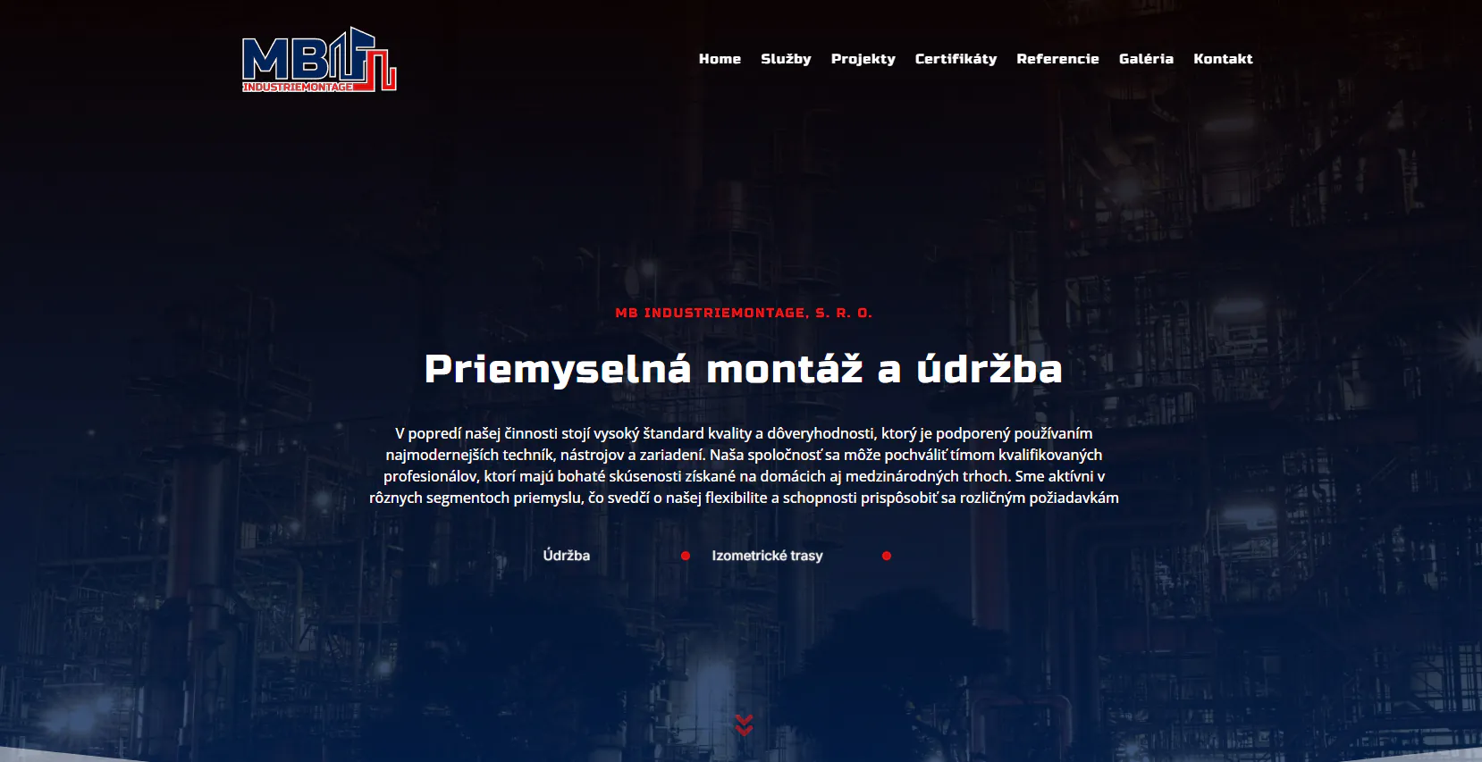 MBIndustriemontage.sk – Priemyselná montáž a údržba