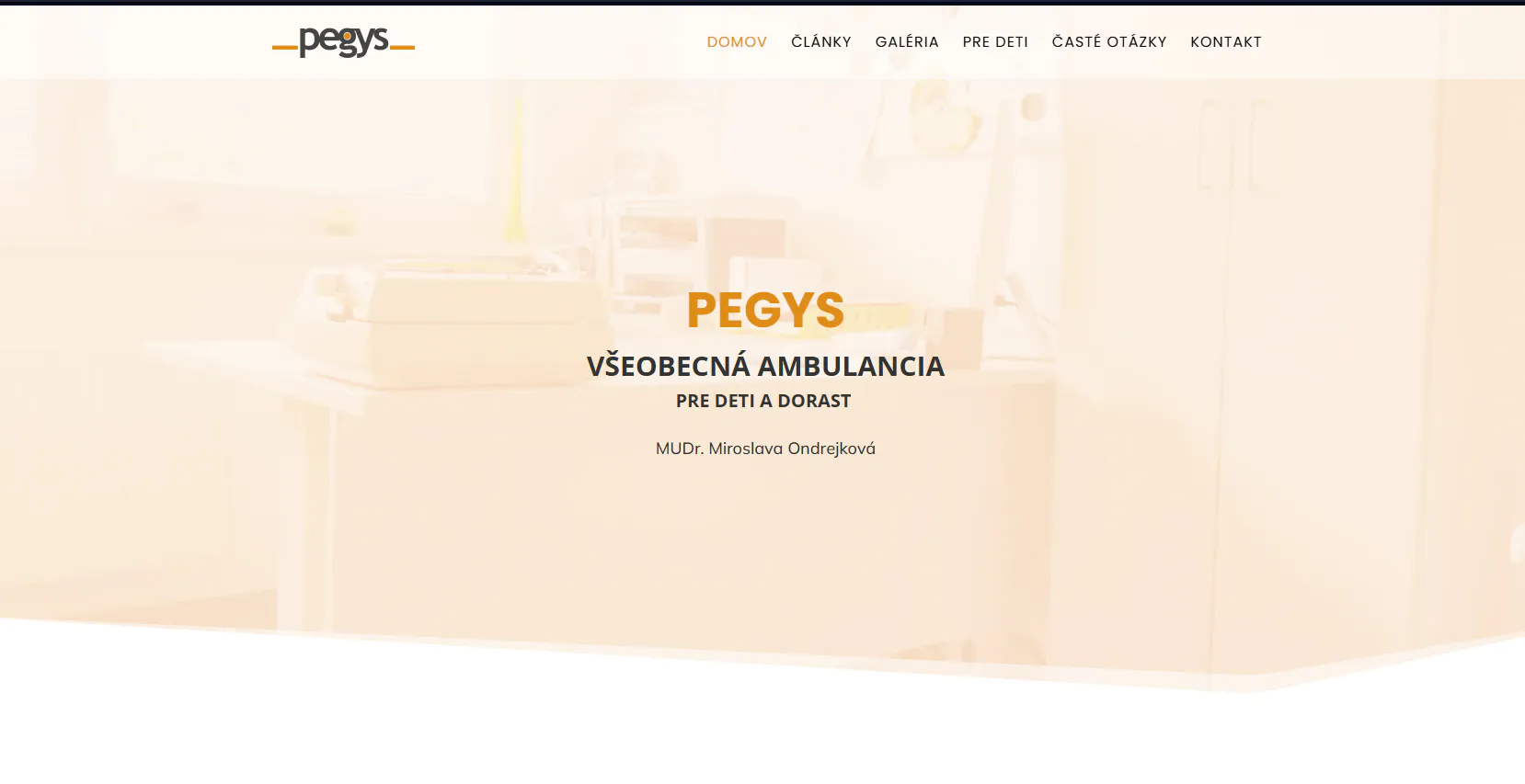 Pegys.sk – Všeobecná ambulancia pre deti a dorast