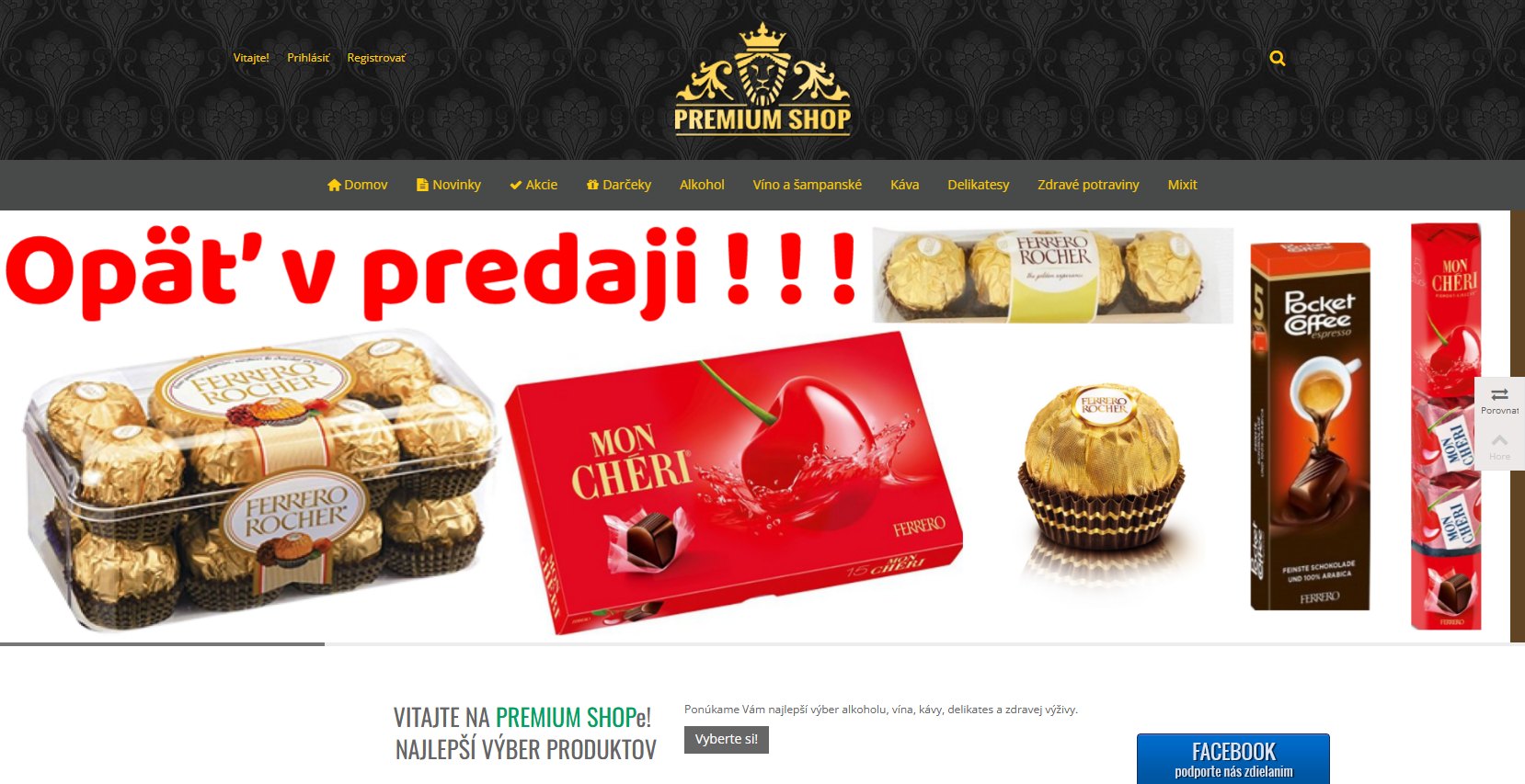 PremiumShop.sk – Alkohol, víno, káva, delikatesy a zdravá výživa