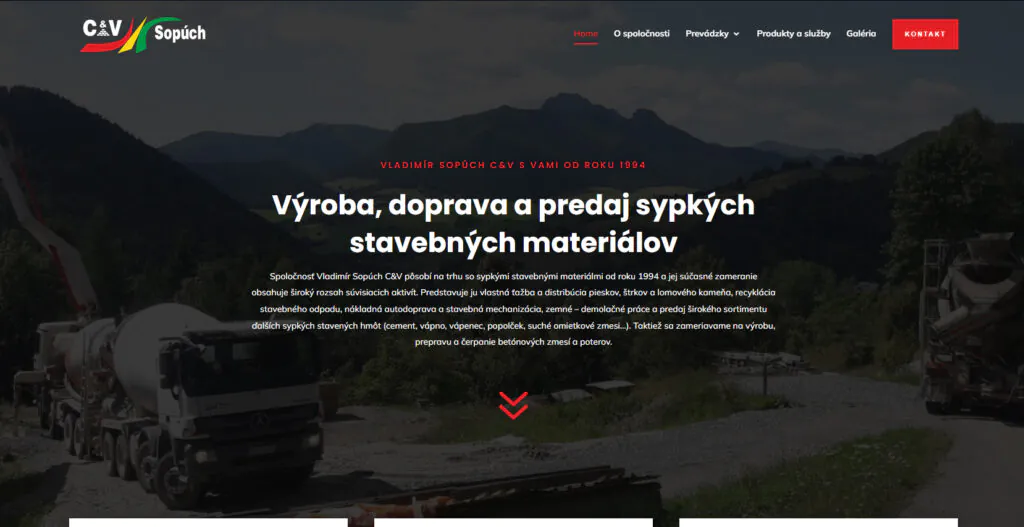 Cav-sopuch.sk – Výroba, doprava a predaj sypkých stavebných materiálov
