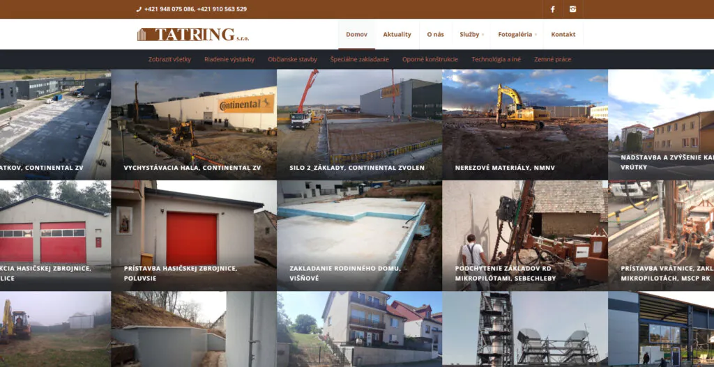 Tatring.sk – Komplexné stavebné služby a špeciálne zakladanie stavieb